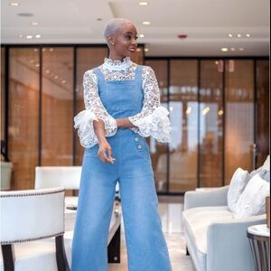 RACHEL Rachel Roy Light Blue Jumpsuit